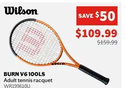Sports Experts WILSON BURN V6 100LS Adult tennis racquet offer