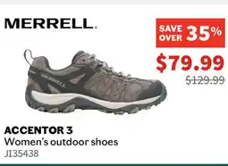Sports Experts MERRELL ACCENTOR 3 Women's outdoor shoes offer