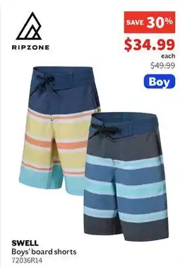 Sports Experts RIPZONE SWELL Boys' board shorts offer