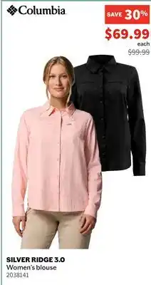 Sports Experts Columbia SILVER RIDGE 3.0 Women's blouse offer
