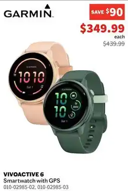 Sports Experts GARMIN VIVOACTIVE 6 Smartwatch with GPS offer