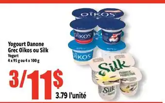 Bonanza Yogourt Danone Grec Oîkos ou Silk offer