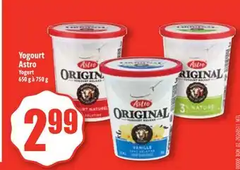 Bonanza Yogourt Astro offer