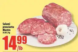 Bonanza Salami prosciutto Mastro offer