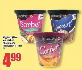 Bonanza Yogourt glacé ou sorbet Chapman's offer