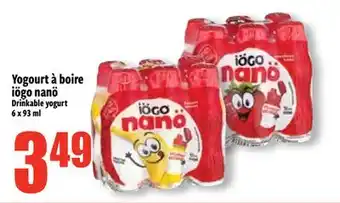 Bonanza Yogourt à boire iögo nanö offer