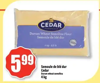 Bonanza Semoule de blé dur Cedar offer