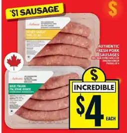 Super C AUTHENTIC FRESH PORK SAUSAGES offer