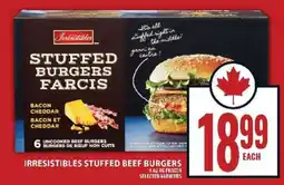 Super C IRRESISTIBLES STUFFED BEEF BURGERS offer