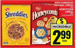 Super C Post Shreddies Original Cereal / Honeycomb Cereal offer