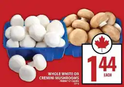 Super C WHOLE WHITE OR CREMINI MUSHROOMS offer
