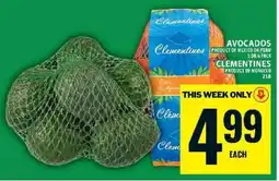 Super C AVOCADOS OR CLEMENTINES offer