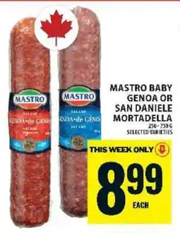 Super C Mastro Baby Genoa or San Daniele Mortadella offer