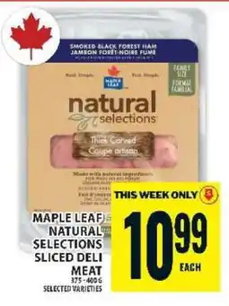 Super C MAPLE LEAF NATURAL SELECTIONS SLICED DELI MEAT offer