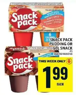 Super C SNACK PACK PUDDING OR GEL SNACK offer