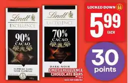 Super C LINDT EXCELLENCE CHOCOLATE BARS offer