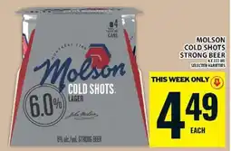 Super C Molson Cold Shots Strong Beer offer