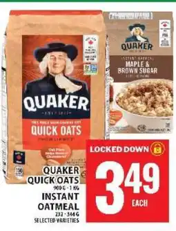 Super C Quaker Quick Oats & Instant Oatmeal offer