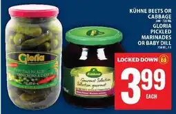 Super C Kühne Beets or Cabbage, Gloria Pickled Marinades or Baby Dill offer