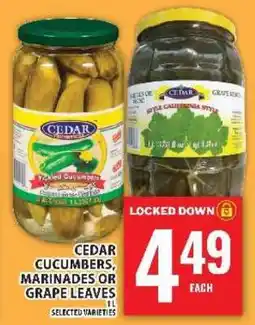 Super C Cedar Cucumbers, Marinades or Grape Leaves offer