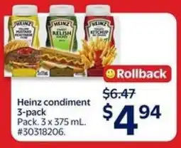 Walmart Heinz Condiment 3-Pack offer