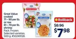 Walmart Great Value shrimp offer