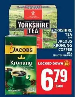 Super C Yorkshire Tea 80's / Jacobs Krönung Coffee 250 g offer
