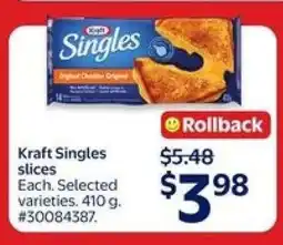 Walmart Kraft Singles slices offer