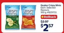 Walmart Quaker Crispy Minis offer
