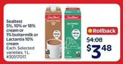 Walmart Sealtest Cream or Buttermilk offer