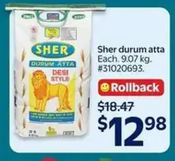 Walmart Sher Durum Atta offer