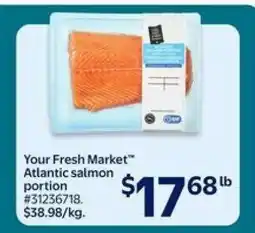Walmart Your Fresh Market Atlantic salmon portion offer
