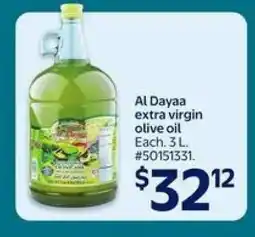 Walmart Al Dayaa extra virgin olive oil offer