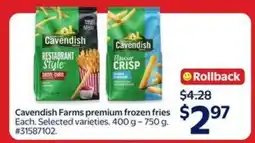 Walmart Cavendish Farms Premium Frozen Fries offer