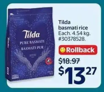 Walmart Tilda Basmati Rice offer