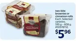 Walmart two-bite Brownies or Cinnamon Rolls offer