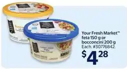 Walmart Your Fresh Market feta or bocconcini offer