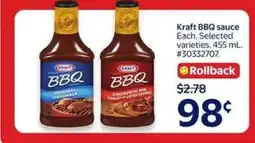 Walmart Kraft BBQ Sauce offer
