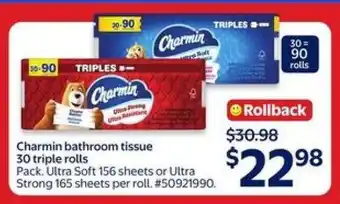 Walmart Charmin Bathroom Tissue offer