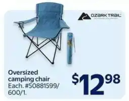 Walmart Oversized camping chair offer