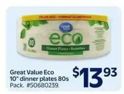 Walmart Great Value Eco 10 dinner plates 80s offer