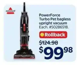 Walmart PowerForce Turbo Pet Bagless Upright Vacuum offer