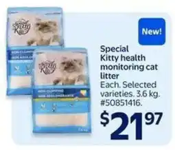 Walmart Special Kitty health monitoring cat litter offer