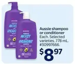 Walmart Aussie Shampoo or Conditioner offer