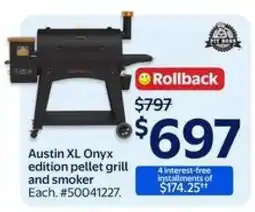 Walmart Austin XL Onyx edition pellet grill and smoker offer