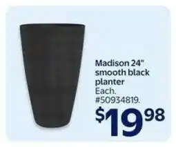 Walmart Madison 24 smooth black planter offer