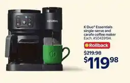 Walmart K-Duo Essentials Coffee Maker offer