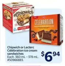 Walmart Chipwich or Leclerc Célébration ice cream sandwiches offer