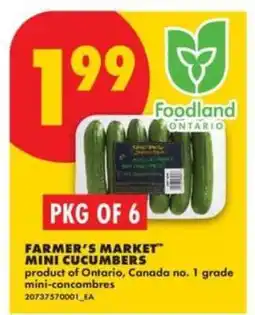 No Frills FARMER'S MARKET MINI CUCUMBERS offer