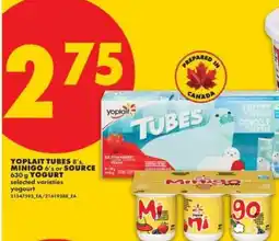 No Frills Yoplait Tubes 8's, Minigo 6's or Source Yogurt offer